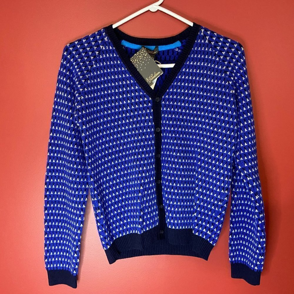 Velveteen Boy's Button Up Cardigan Knit Sweater - Size 10-12 Years - NWT